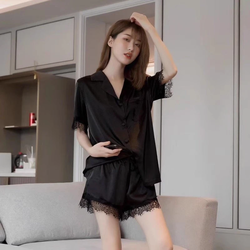 冰丝睡衣女款夏季爆款2025新款网红夏天薄款女士短袖居家居服套装