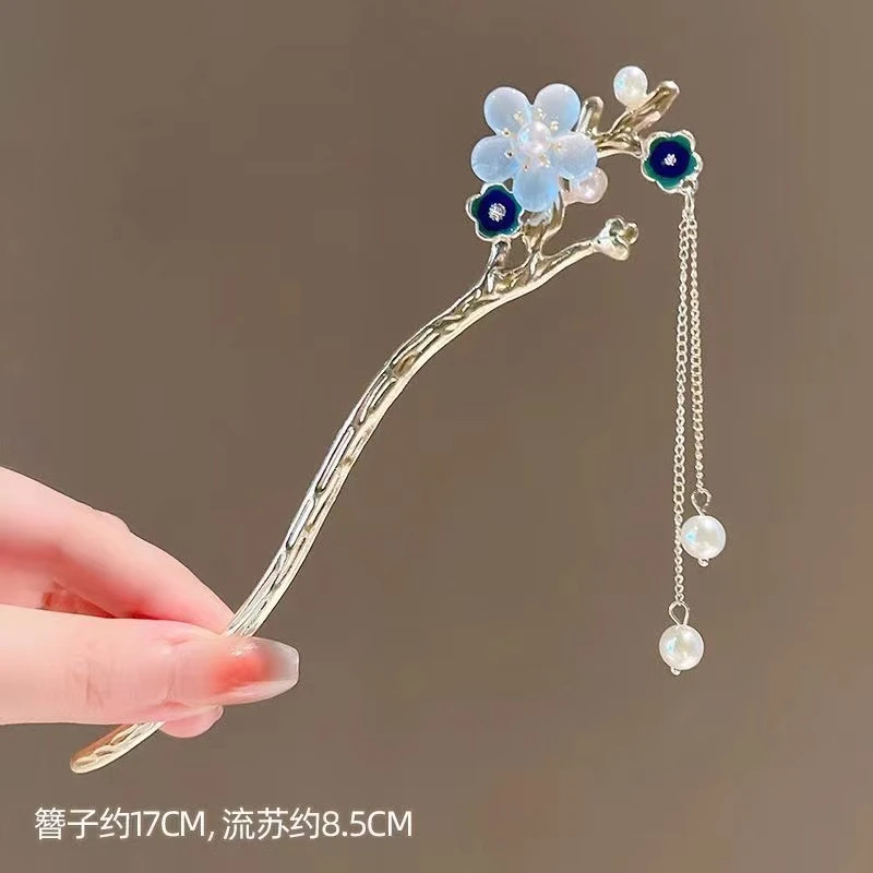 精致流苏发簪简约现代盘发步摇簪子女古风发饰旗袍080号