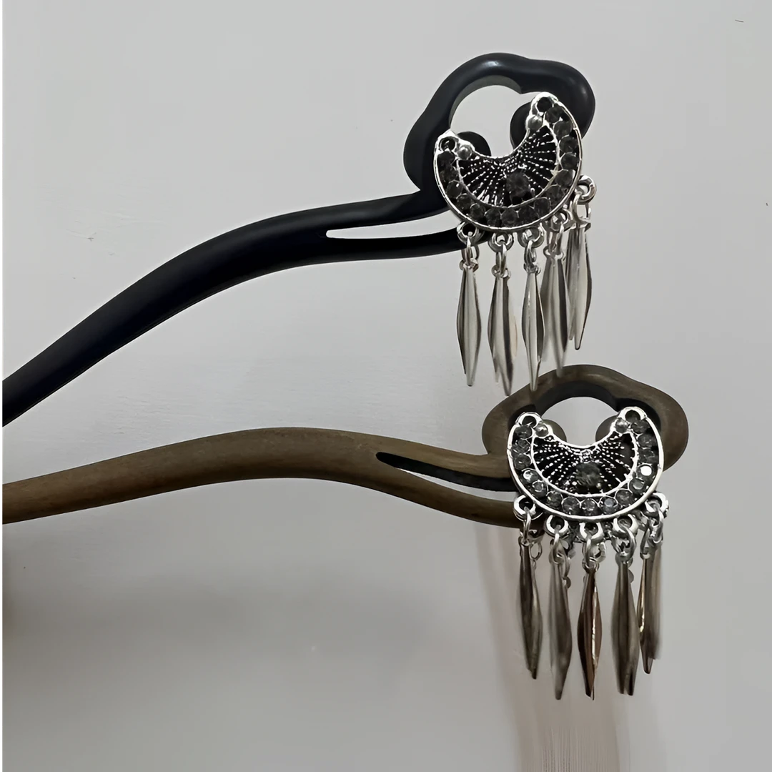 侣彤710号檀木发簪民族风头饰发饰手工中式丸子头发簪子