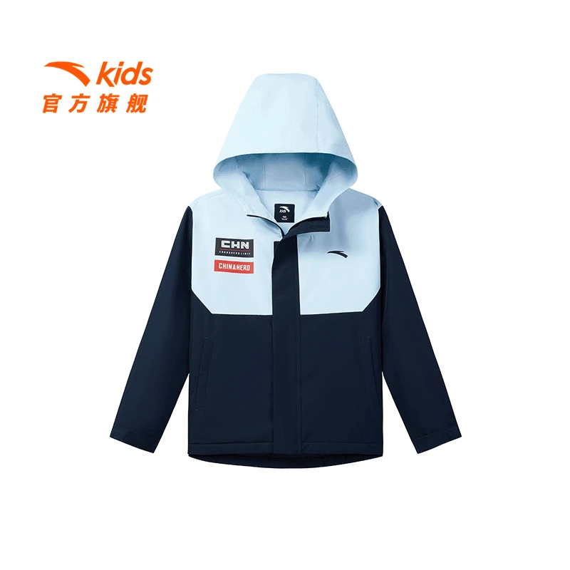 安踏儿童男童摇粒绒运动上衣2新休闲亲肤百搭三防厚外套A52437604