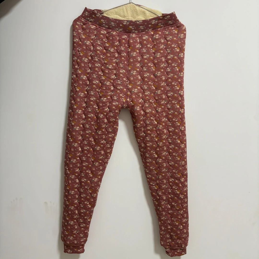 花棉裤加绒加厚高腰保暖