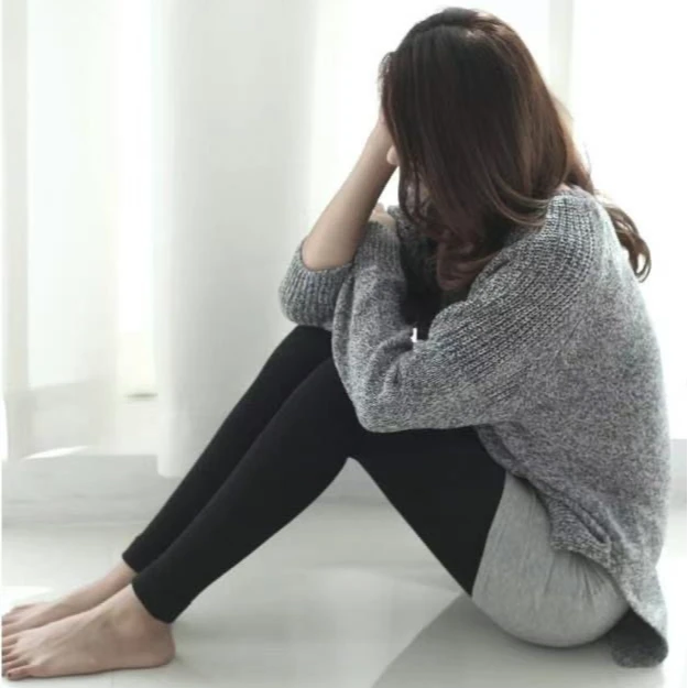 果妈家韩国BIIARRITZ秋冬加薄绒保暖黑色九分 连裤袜女 打底裤