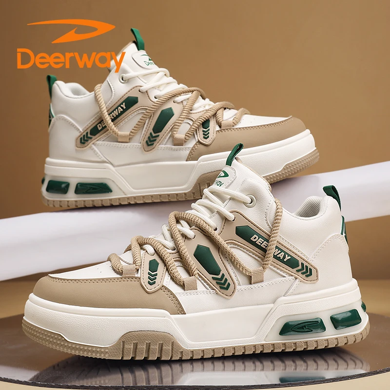 Deerway/德尔惠2023年秋冬新款时尚厚底增高板鞋运动休闲鞋