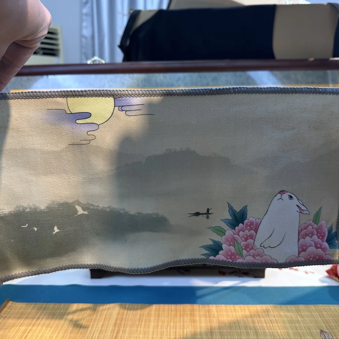 加厚毛绒吸水茶巾彩绘国风禅意毛巾茶布垫专用茶桌布养壶高档C872
