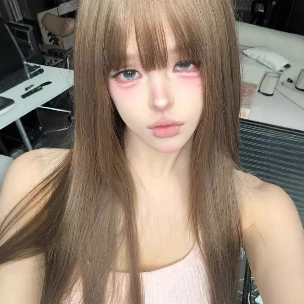 【古早baby】假发女长发日系齐日常主播假发全头套式