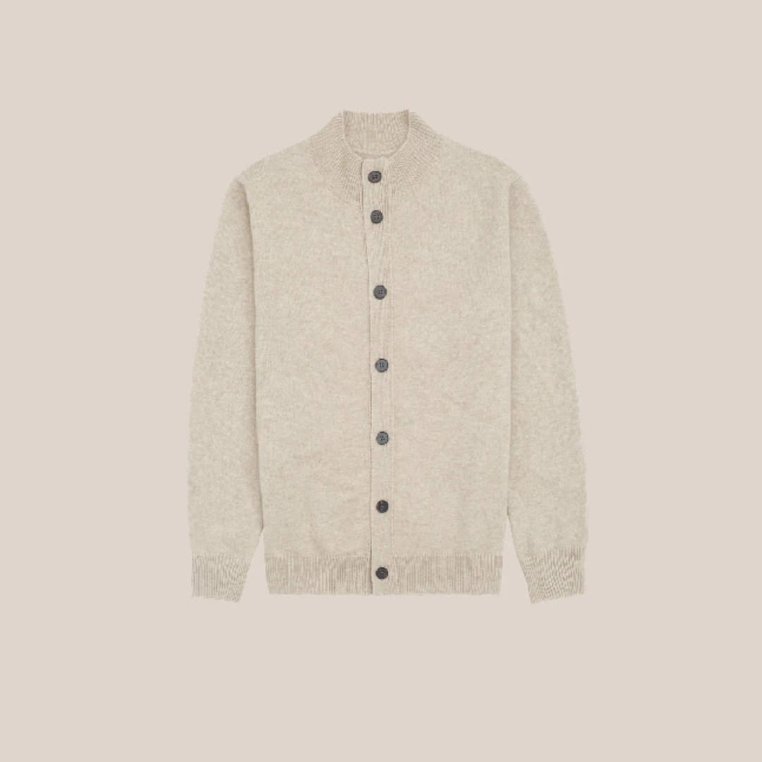 【立领】羊绒羊毛混纺开衫多色可选男士长袖针织百搭纯色秋季保暖