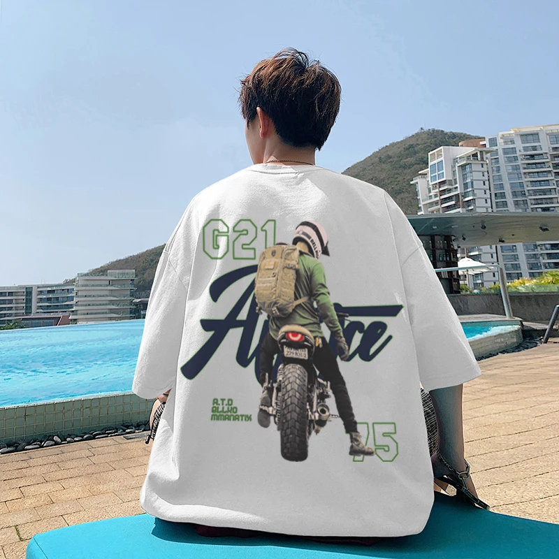 港风ins嘻哈重磅纯棉短袖T恤男女情侣装半袖宽松夏季潮流男生上衣