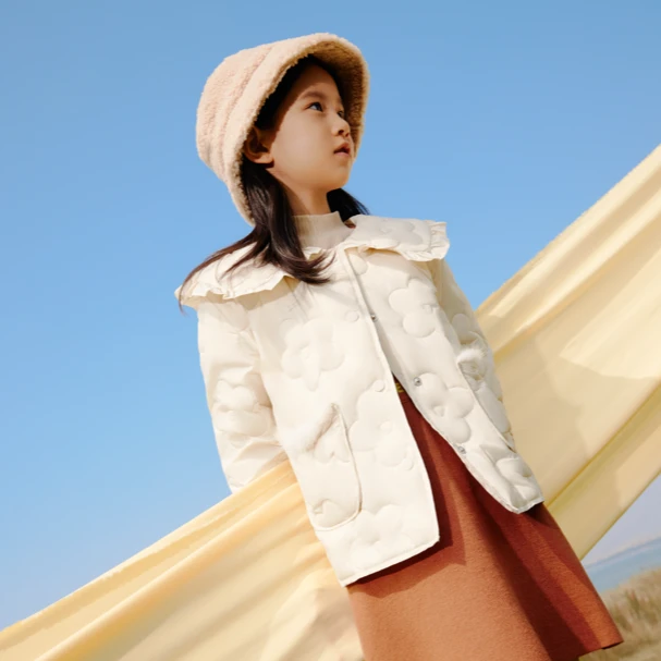 ANNIL/安奈儿女童鸭绒短款羽绒服加厚百搭2023冬新款保暖EG345089
