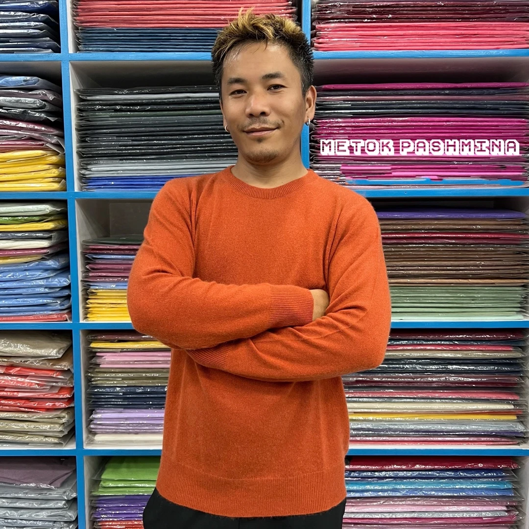METOK PASHMINA 男女款圆领套头衫克什米尔高山山羊绒