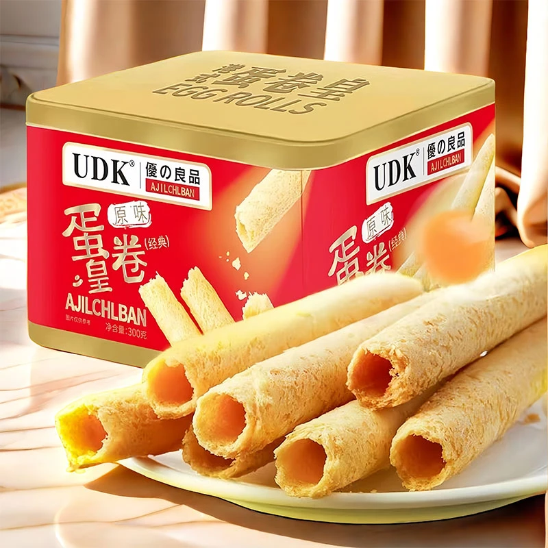 原味鸡蛋卷300g礼盒儿童零食饼干糕点黄油曲奇礼物盒食品