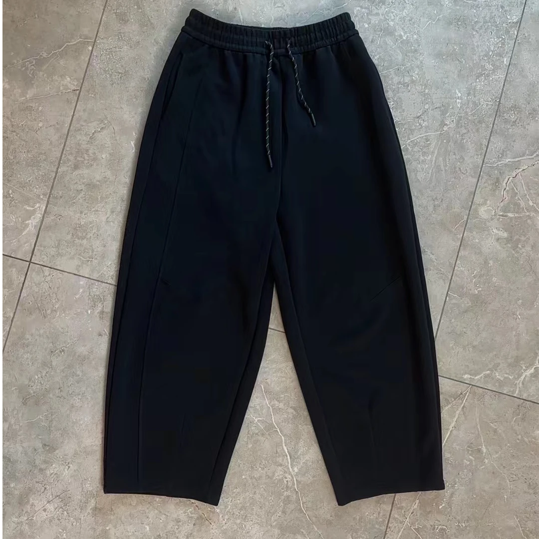 欧货休闲九分裤气球卫裤女2024秋季新款卷边慵懒哈伦宽松老爹裤