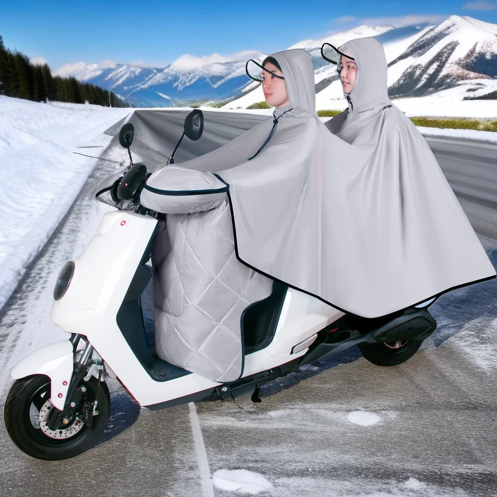 豪迅电动车雨衣挡风四季防水防晒挡风罩电车挡风被四季通用大号