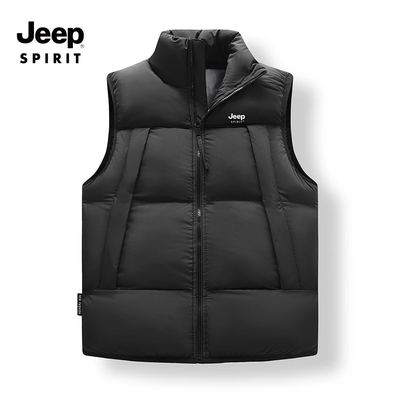 JEEP SPIRIT立领棉马甲男士秋冬季潮牌加厚保暖运动坎肩背心外套