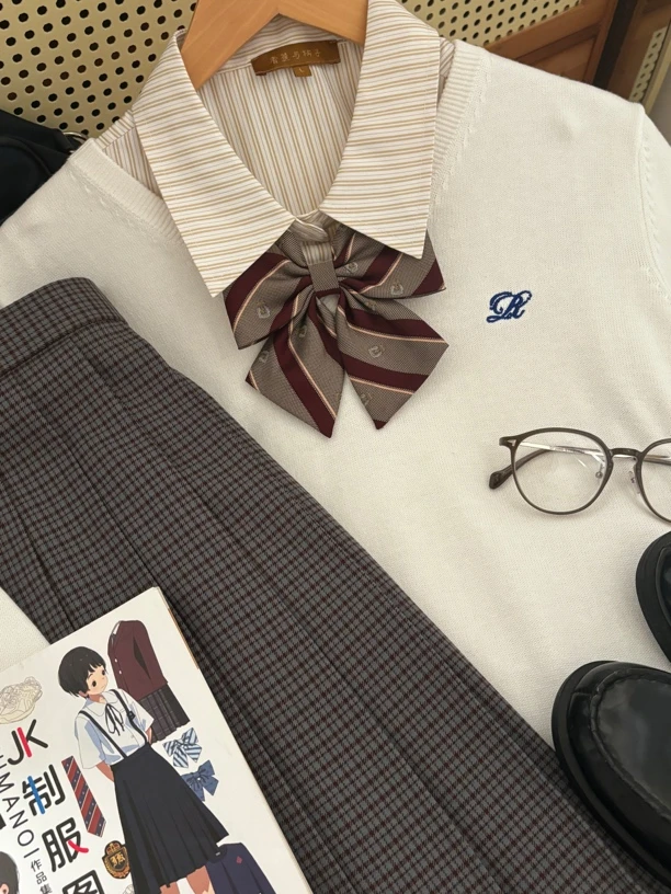 『流沙』格子正版tr小格制服半身裙格裙学院风学生百搭秋冬洛小奈jk