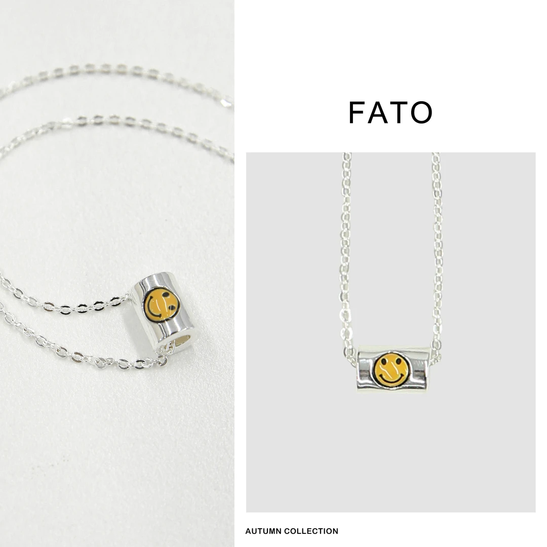 铜合金珐琅项链 郑买买【笑脸项链】设计简约气质百搭项链LA40815XL