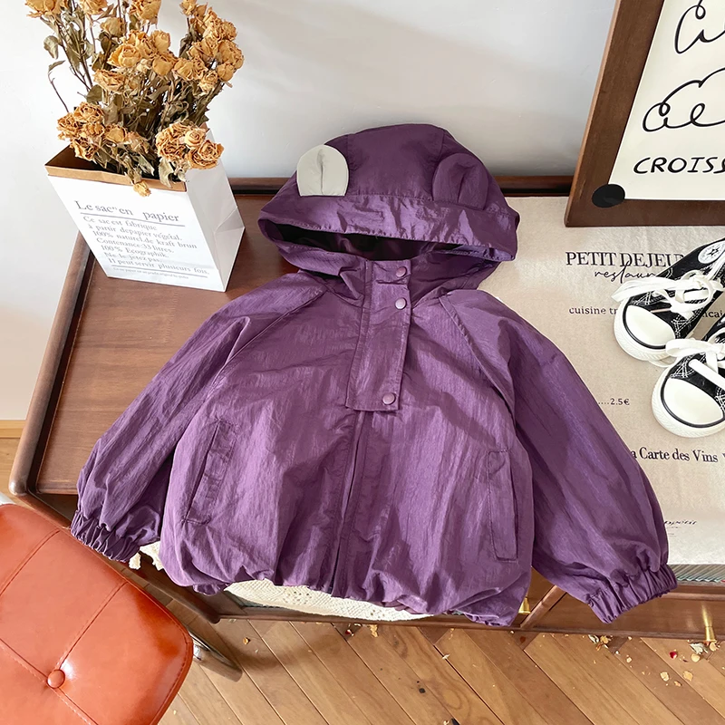 【现货】QW245730春秋新款儿童外套宝宝连帽外套