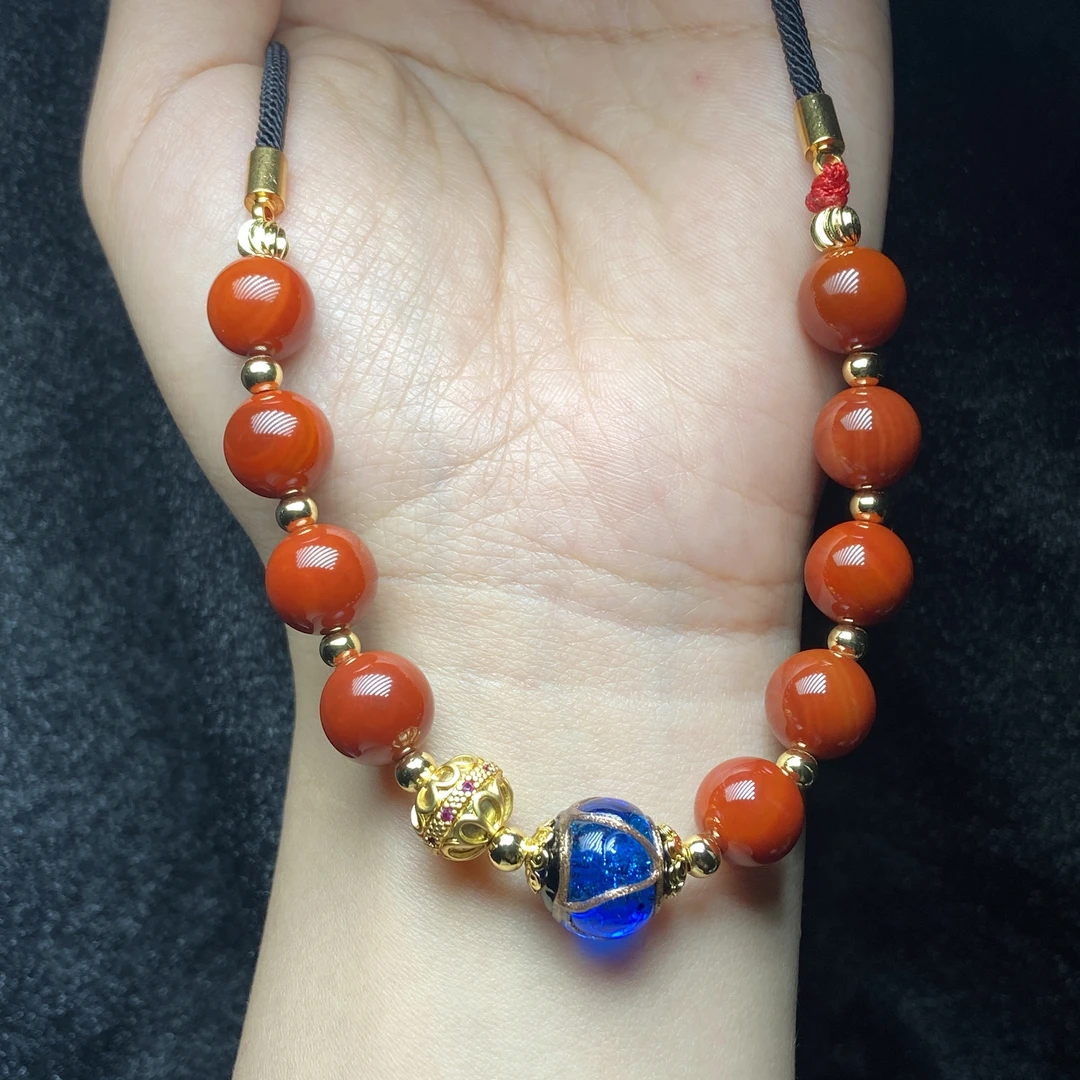【星浩珠宝】玛瑙DIY套链19-2T24H286【8mm】