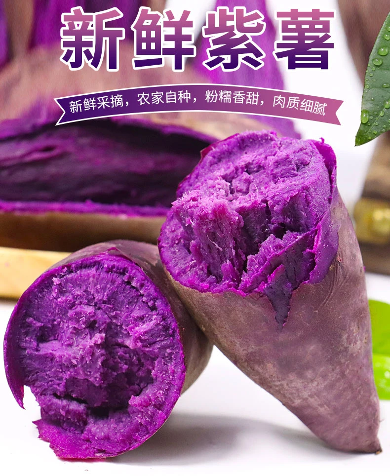 T河南现挖新鲜紫薯粉糯香甜沙地紫薯5斤（寒冷地区加保温箱发货）