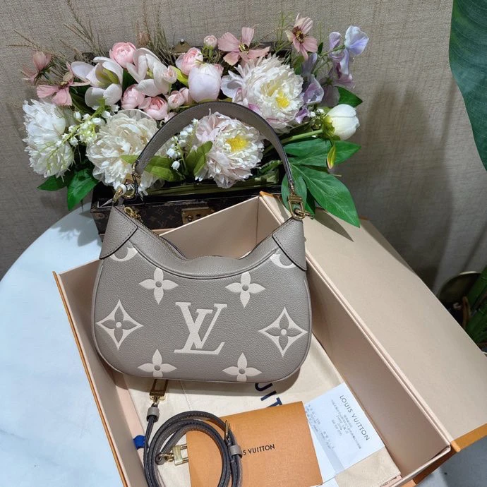 99新 LouisVuitton/路易威登 238769大象灰bagatelle腋下包芯22.7