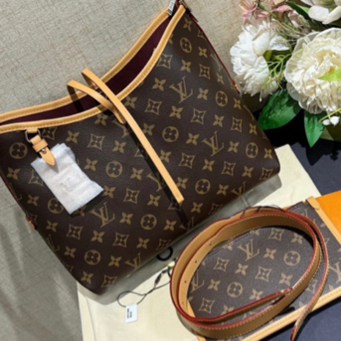 99新 LouisVuitton/路易威登 老花carryall斜挎包 小号 芯