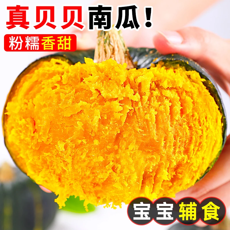 正宗贝贝南瓜4.5斤约4-8个装丨单果约300-600g新鲜果蔬