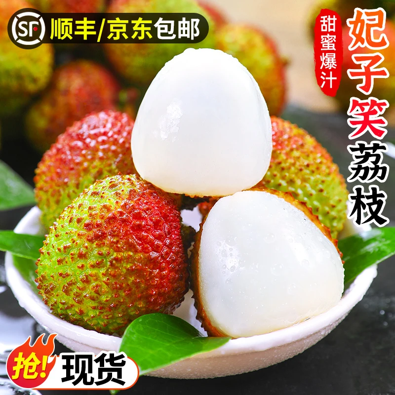 【顺丰/京东】广东妃子笑荔枝4.5-5斤头茬新鲜现摘荔枝包邮
