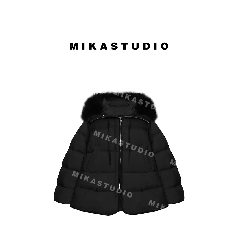 24冬孤品极简毛领短款鹅绒服【90%白鹅绒】SDWT9677