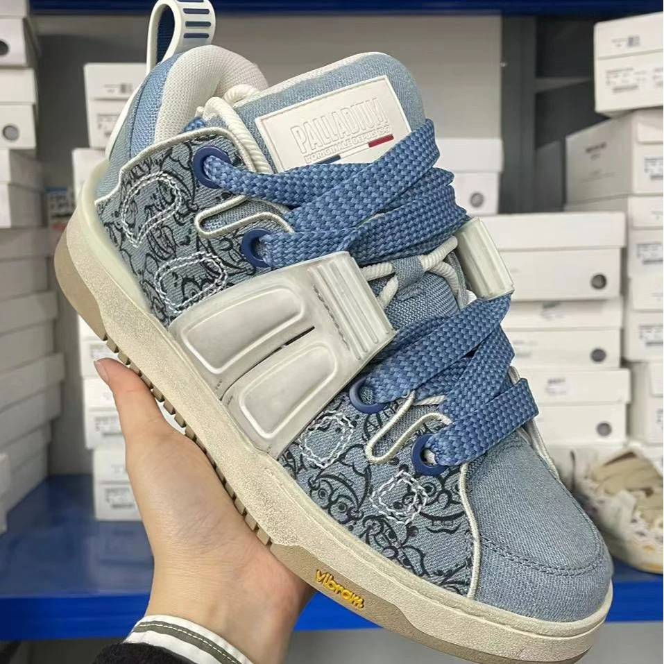 P家新款联名做旧复古V底时尚经典低帮百搭情侣小板鞋