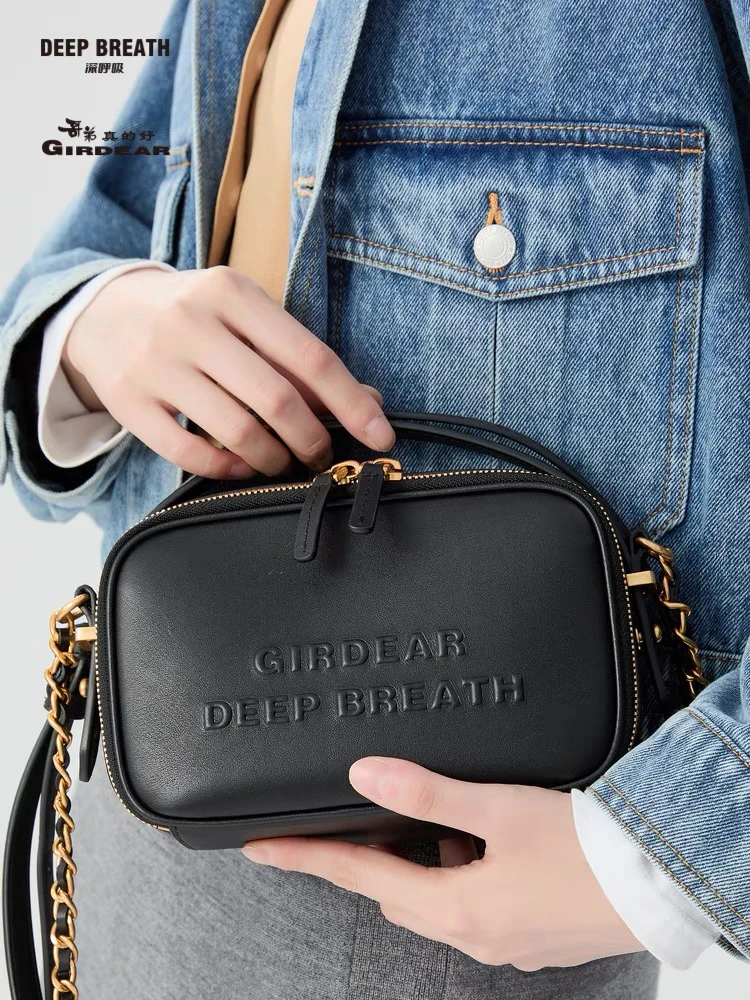 DEEP BREATH深呼吸哥弟真的好新款牛皮相机包单肩斜挎女包AB10263