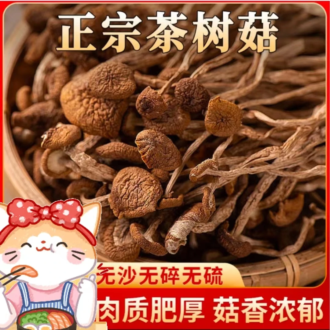 T精选新鲜农家茶树菇干货不开伞 高蛋白 煲汤爆炒香味浓郁 30g/袋