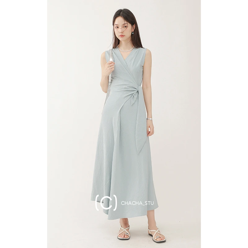 CHACHASTU【浪漫日】超会穿的气质欧尼 设计绑带裙 时尚法式 ZRS900