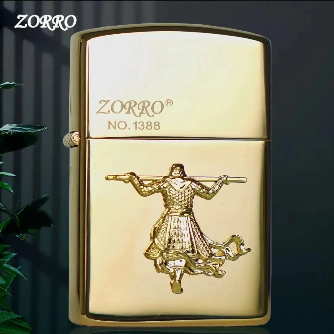 ZORRO/佐罗正品新款一生所爱贴章金防风煤油打火机创意礼品送男友
