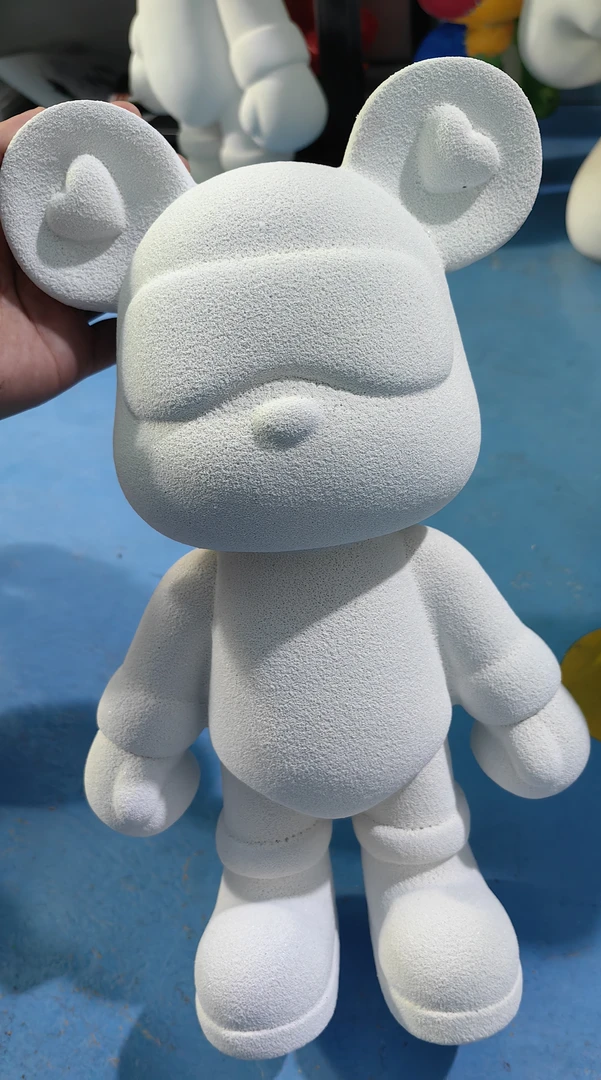 （定制）33cm磨砂手绘熊手绘兔手工摆件高级潮玩送礼存钱罐