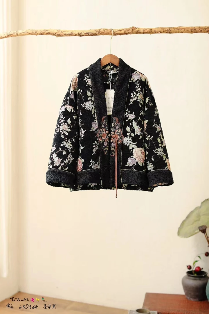 云想衣裳（再见时光）秋冬新中式提花国风重工复古刺绣棉衣