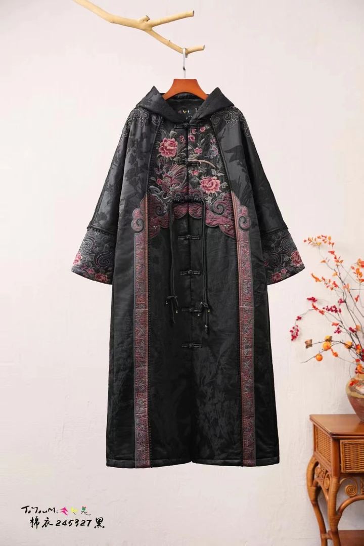 永夜星辰（再见时光）秋冬新中式提花国风重工复古刺绣棉衣