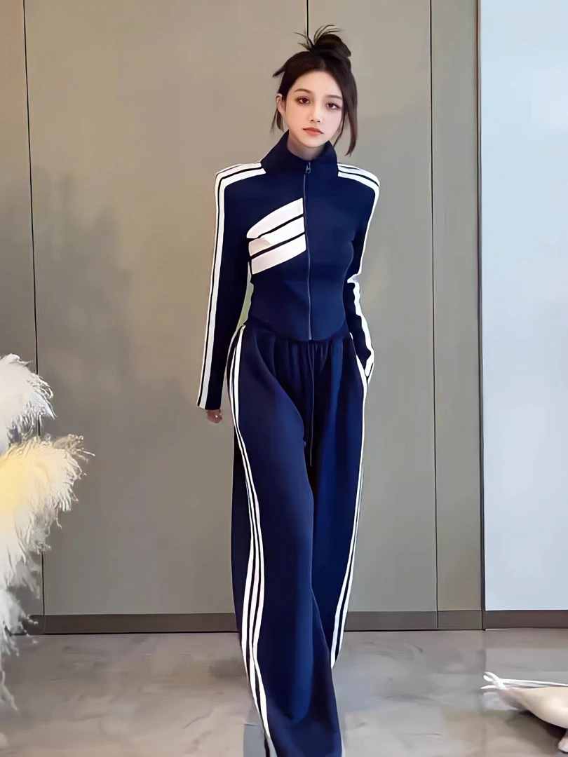 休闲运动套装小香风开衫2025春季新款品质女装洋气时尚两件套女