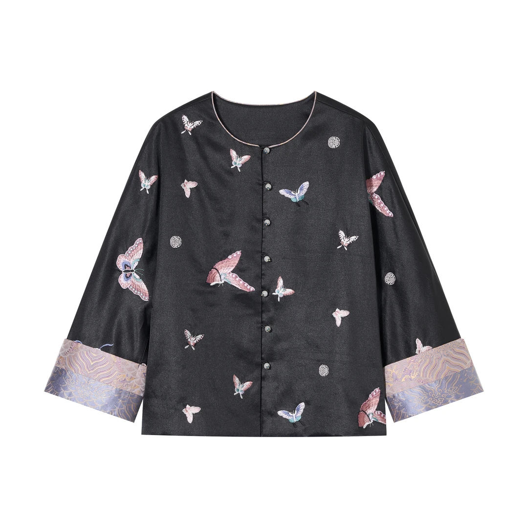 韦小宝2024秋冬款国风复古提花长袖外套6441114108