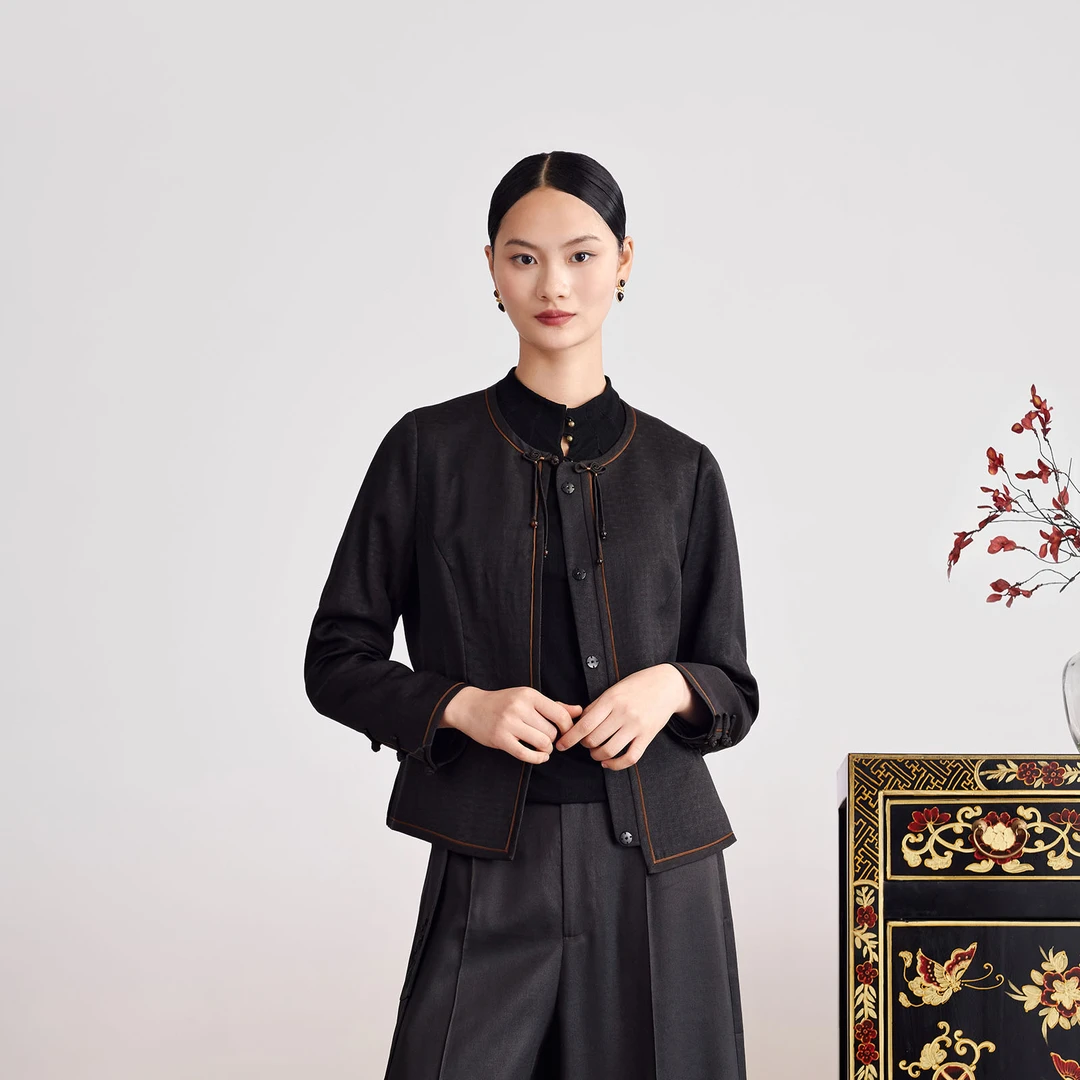 韦小宝香云纱外套-2331114042