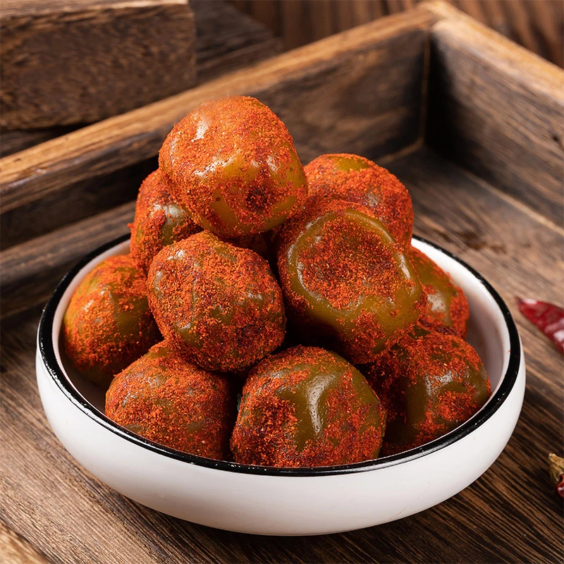 湖南浏阳土特产青酸枣瓶装南酸枣粒带皮辣味原味罐装448克