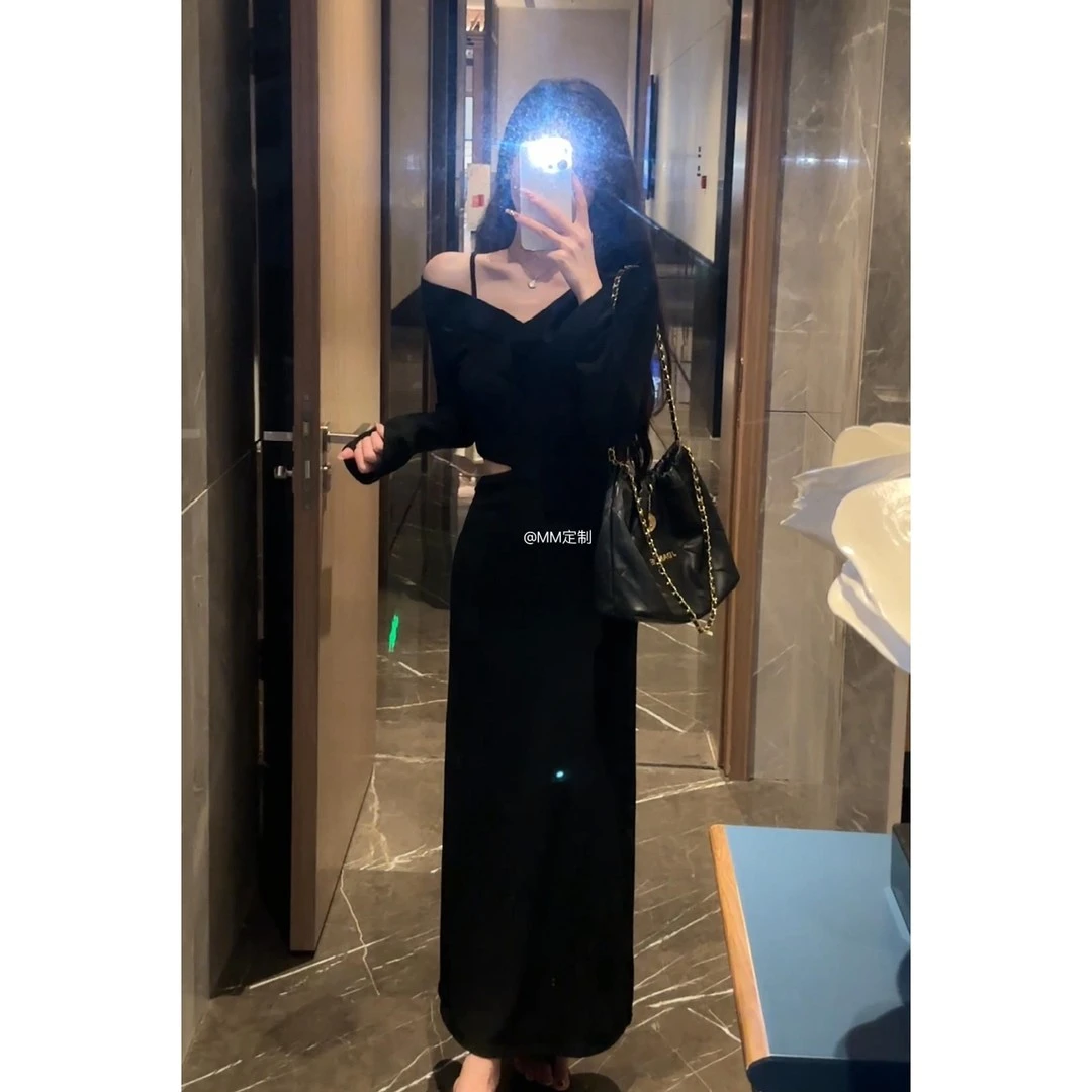 【高分学姐】2024新款秋季显瘦气质设计感女装连衣裙A169