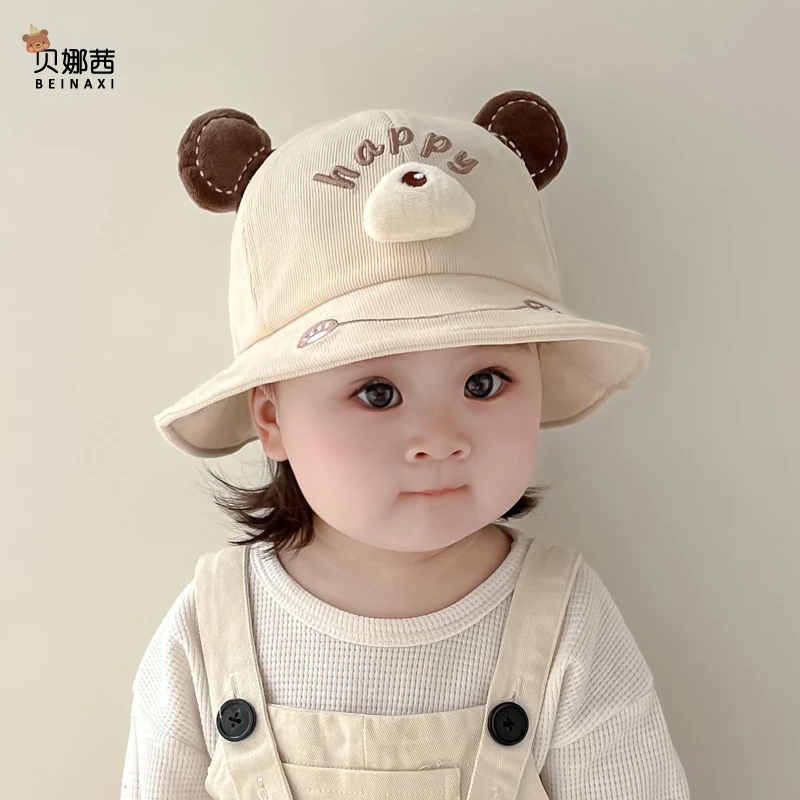 Beinaqian/贝娜茜婴儿帽子春秋季宝宝男渔夫帽婴幼儿外出冬季盆帽