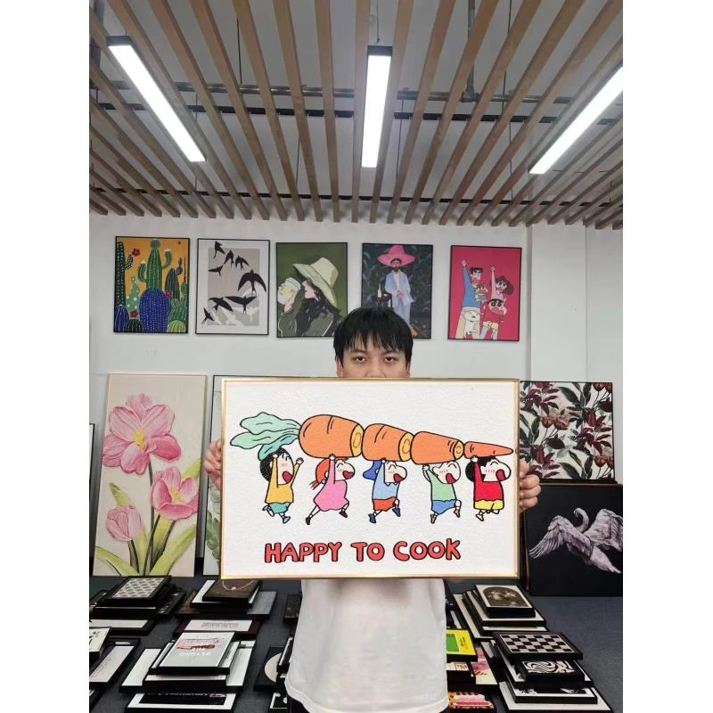 蜡笔小新客厅装饰画北欧ins风卧室治愈系挂画儿童房壁画146