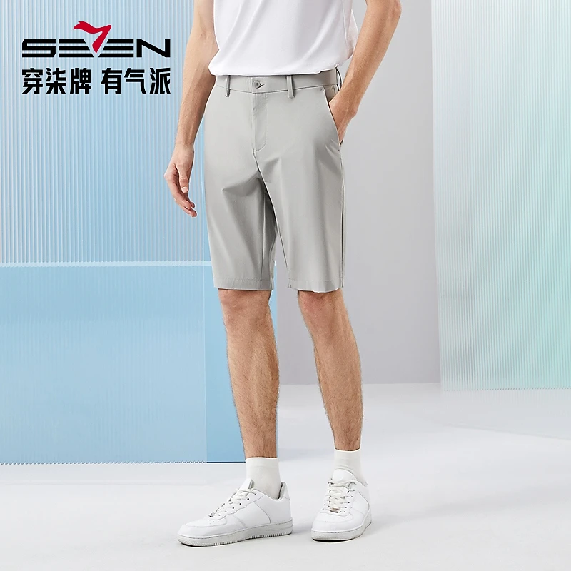 【冰氧酷】柒牌男装休闲裤短裤百搭男夏季凉感舒适直筒裤126H72780