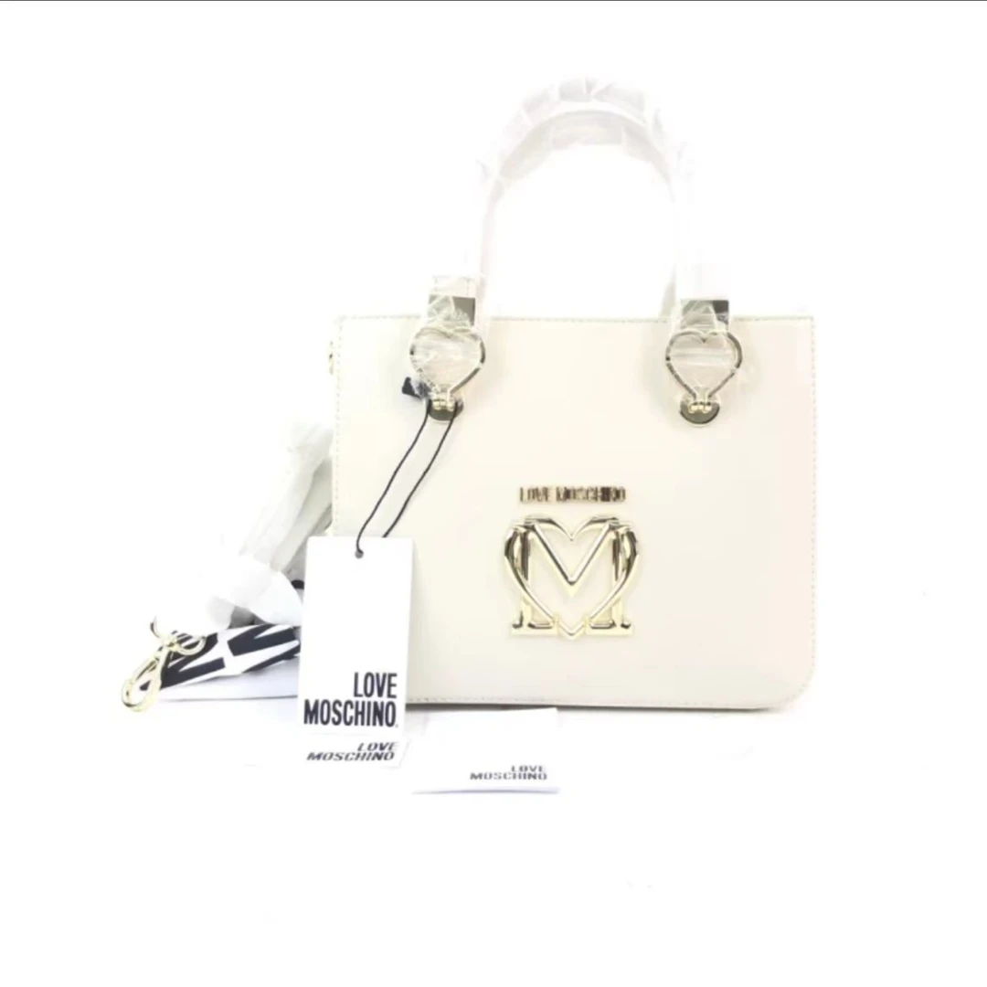 全新未使用 Love Moschino 莉哥精选/单肩包/无工价/米白色手提包
