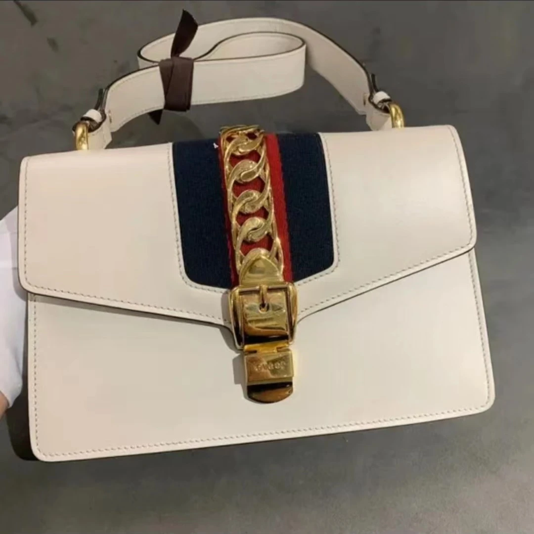 95新 GUCCI/古驰 莉哥精选/无工价/单肩包/塞尔维亚中号白264