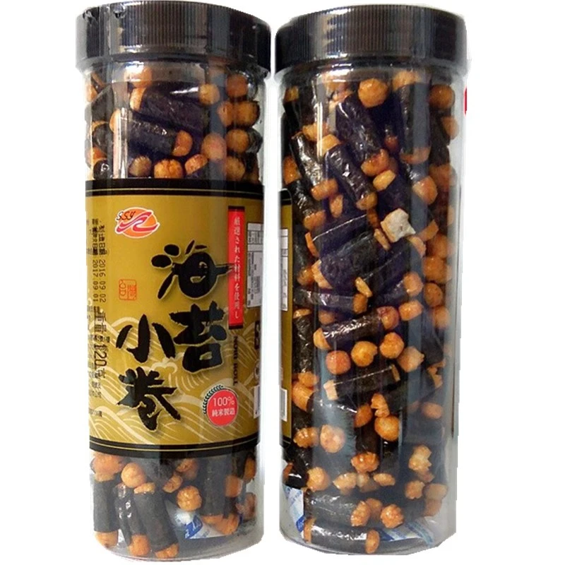 台湾ssy海苔小卷瓶装120g海苔中卷零食辅食美味休闲小食零嘴包邮