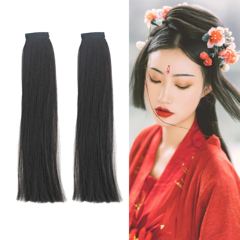 古装古风仙女汉服造型公主切假发刘海片可爱二次元姬发式直发片