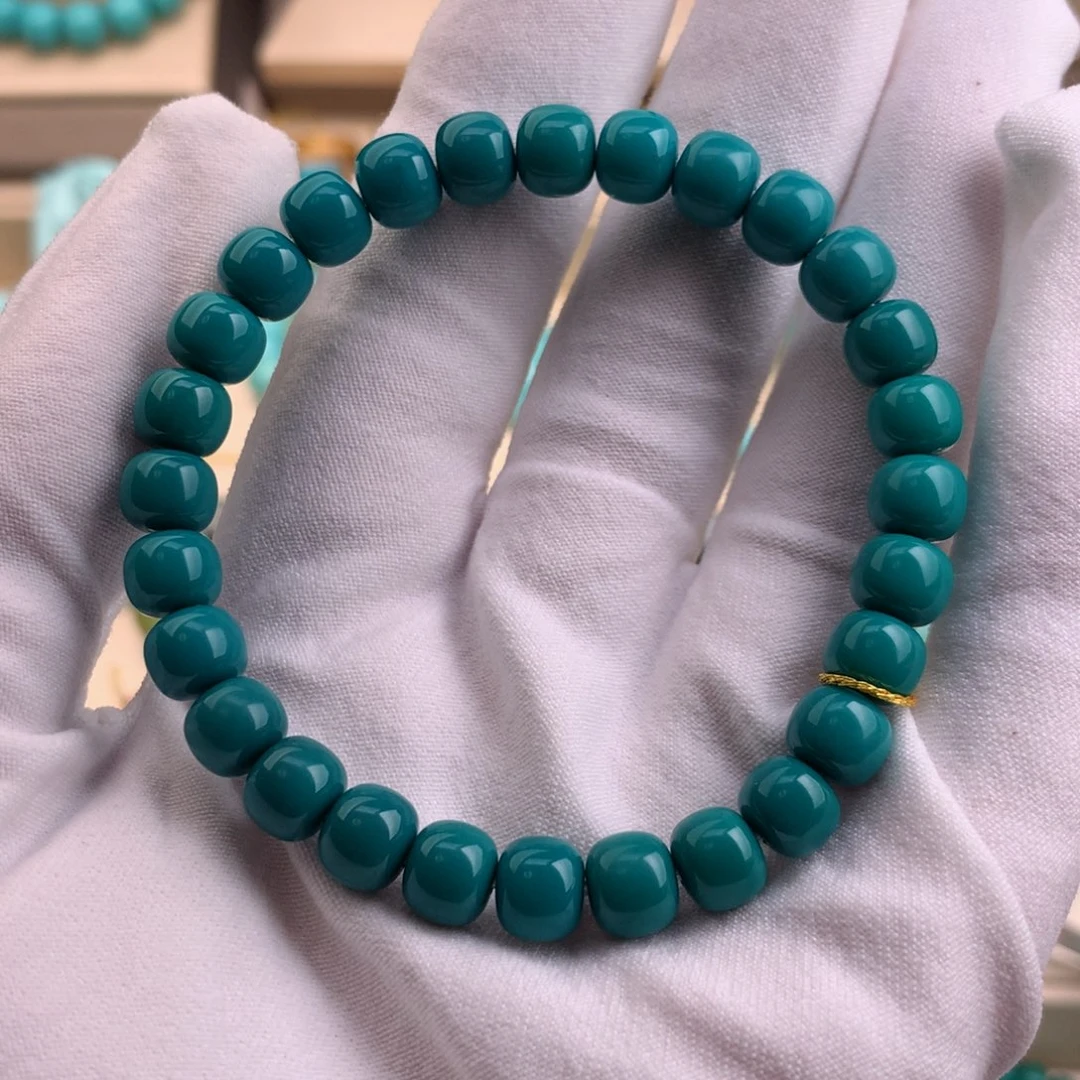 绿松石珠宝奇石未镶嵌7.5mm