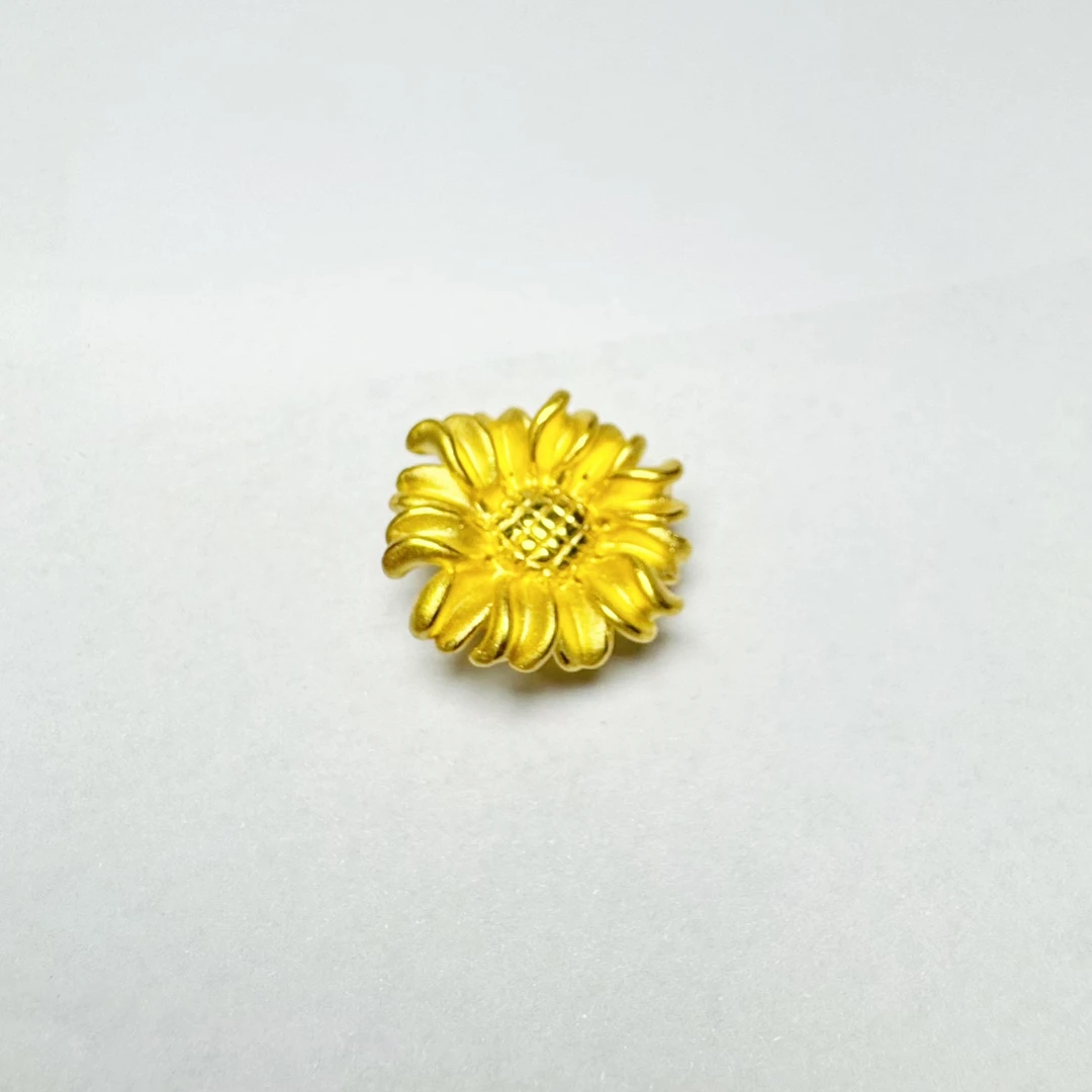 足金999向日葵吊坠2.46g