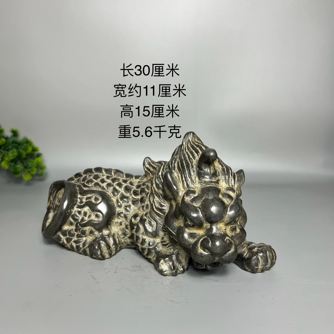 晋聚堂青石石雕麒麟招财貔貅工艺品仿古工艺摆件瑞兽神兽雕刻